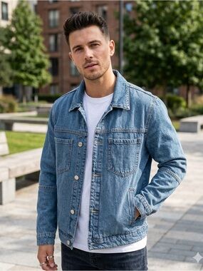 Bossini Blue Denim Utility Jacket